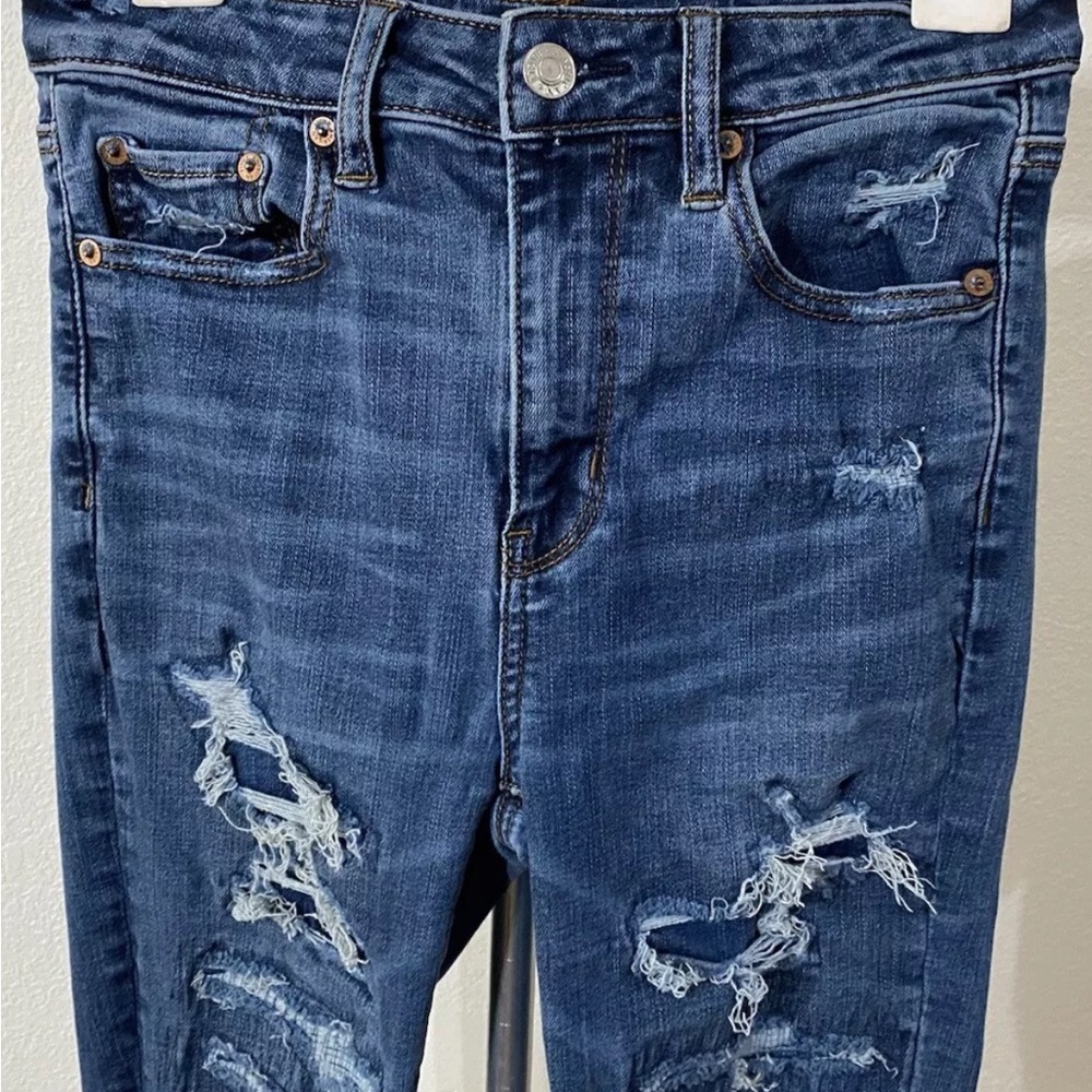 American eagle next level stretch Junior women 4 27X25 Jean Jeggings distressed